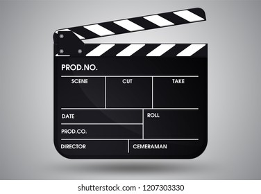 Slate Of Director Film. Illustration Vector EPS10.