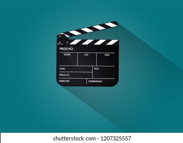 Slate of director film. Illustration Vector EPS10.