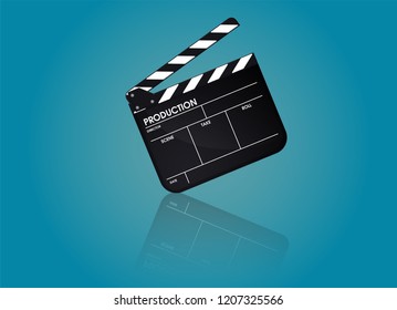 Slate Director Film Illustration Vector Eps10 Stock Vector (Royalty ...