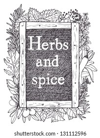 Slate and herbs