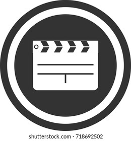 Slate icon  , dark circle sign design
