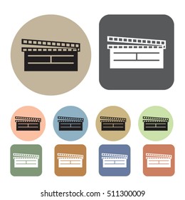 Slate icons set.Vector illustration

