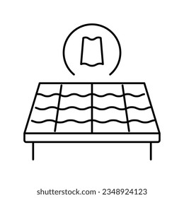 slate roof line icon vector. slate roof sign. isolated contour symbol black illustration