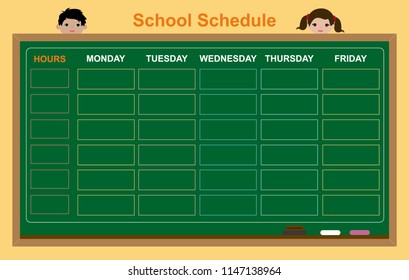 Slate school timetable template