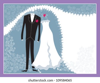 Slate and Swirls Bride and Groom
