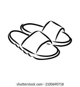 slates flops zapatos accesorios ilustración vectorial doodle dibujado a mano por separado en un fondo blanco mar mar viajes vacaciones vacaciones vacaciones vacaciones abstracción estilo verano