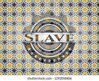 Slave arabesque badge. arabic decoration.