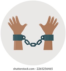 Slave chains icon clipart isolated vector illustration