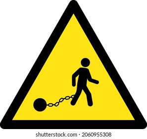 Ilustración vectorial Slave Danger. Un diseño de ilustración plana del icono de Slave Danger en un fondo blanco.