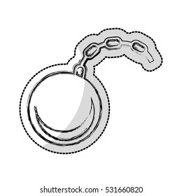 slave fetter isolated icon vector illustration design