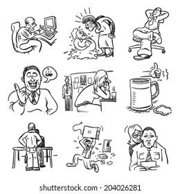 Slave To The Grind Workplace Doodles