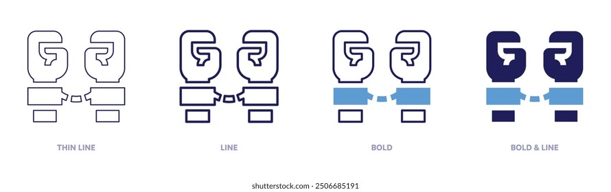 Slave icon in 4 different styles. Thin Line, Line, Bold, and Bold Line. Duotone style. Editable stroke.