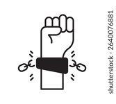 slave icon with white background vector stock illustration
