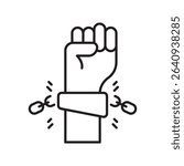 slave icon with white background vector stock illustration