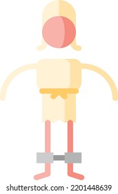 slave isolated design element stock illustration. Vector on a white background