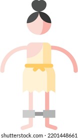 slave isolated design element stock illustration. Vector on a white background