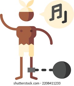 slave isolated design element stock illustration. Vector on a white background