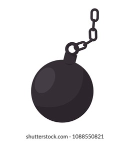 slave shackle isolated icon