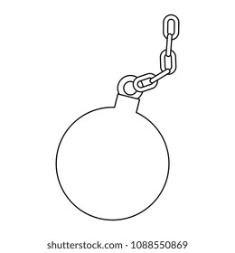 slave shackle isolated icon