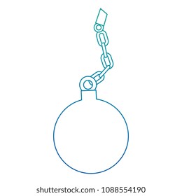 slave shackle isolated icon