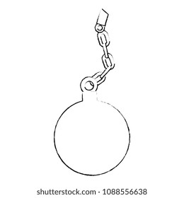 slave shackle isolated icon