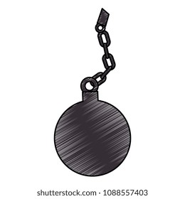 slave shackle isolated icon