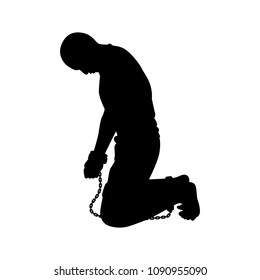 Slave silhouette vector