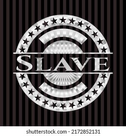 Sklave silvery-Badge oder Emblem. Vektorgrafik. Mosaik. 