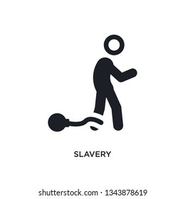 slavery isolated icon. simple element illustration from political concept icons. slavery editable logo sign symbol design on white background. can be use for web and mobile