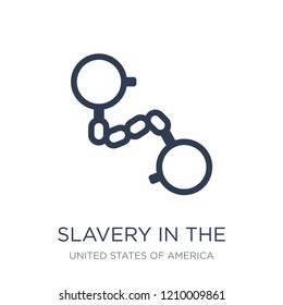 slavery in the united states icon. Trendy flat vector slavery in the united states icon on white background from United States of America collection, vector illustration can be use for web and mobile