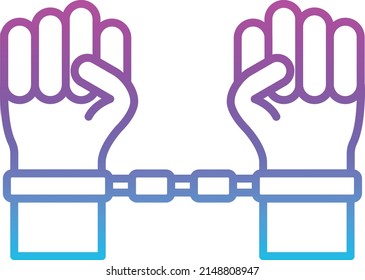 Sklavenvektorsymbol. Kann für Druck-, Mobil- und Web-Anwendungen verwendet werden.