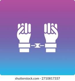 Sklaverei, Vektorsymbol. Kann für Druck-, Mobil- und Web-Anwendungen verwendet werden.