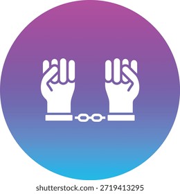 Sklaverei, Vektorsymbol. Kann für Druck-, Mobil- und Web-Anwendungen verwendet werden.