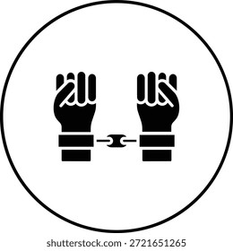 Sklaverei, Vektorsymbol. Kann für Druck-, Mobil- und Web-Anwendungen verwendet werden.