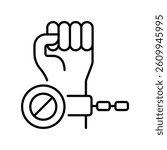 Slavery vector outline EPS 10 file