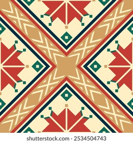 Slavic Folk Ornament: Traditional Geometric and Floral Motifs. Ancient Symbols of Nature, Fertility, and Spirituality in Eastern European Cultural Heritage