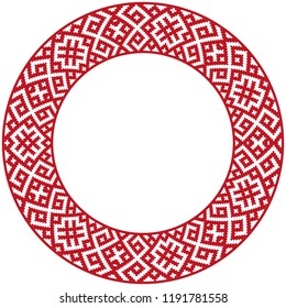 Slavic ornament in a frame, Russian patterns