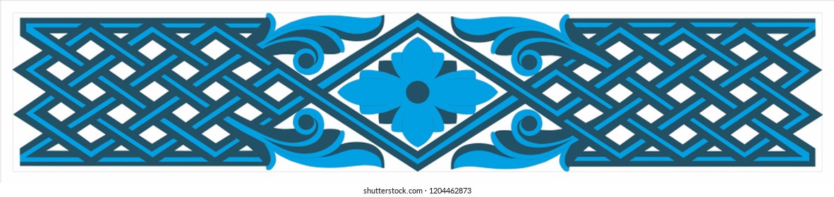 Slavic patterns, used for cutting wood, for people's homes. Vector execution of the old Slavic pattern