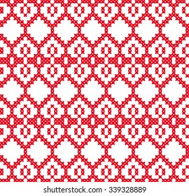 Slavic seamless pattern ornament cross stitch