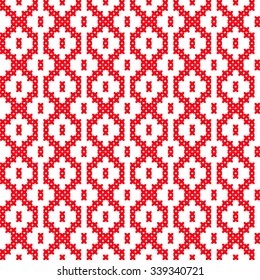 Slavic seamless pattern ornament cross stitch