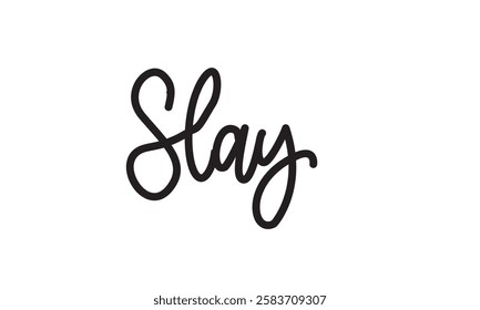 Slay text Lettering Hand draw
