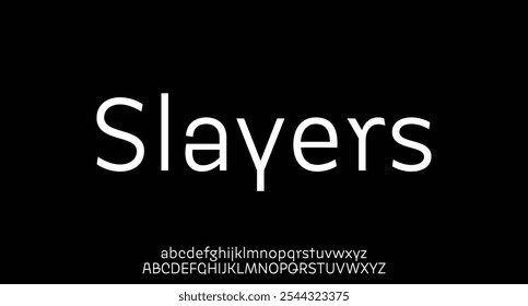 Slayer, Modern minimal abstract alphabet fonts. Typography technology, electronic, movie, digital, music, future, logo creative font.