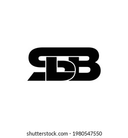 Vector de diseño de logotipo de letra monocasco SLB