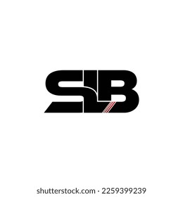 SLB letter monogram logo design vector