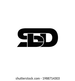 SLD letter monogram logo design vector