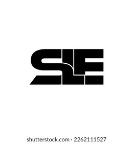 SLE letter monogram logo design vector