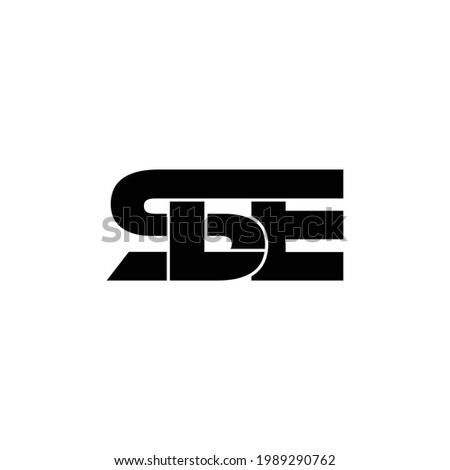 SLE letter monogram logo design vector