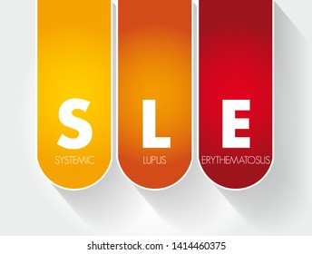 SLE - Systemic Lupus Erythematosus acronym, medical concept background