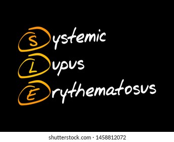 SLE - Systemic Lupus Erythematosus acronym, medical concept background