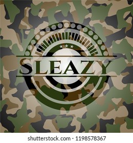 Sleazy on camouflage texture